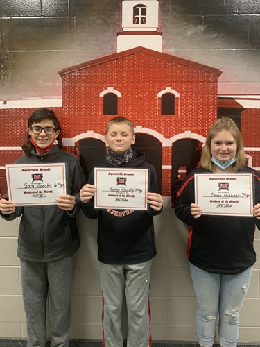 Students of the Month for December 2020 - Spencerville Middle School